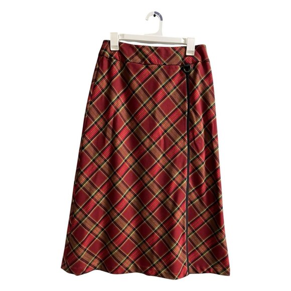 Requirements Dresses & Skirts - Vintage Y2K Requirements Skirt Women 6 Burgundy Plaid Maxi Preppy Dark Academia